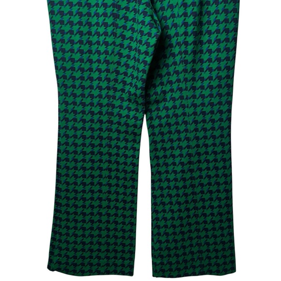 Anthropologie Maeve Margot Kick Flare Pants Houndstooth Stretch Career Comfort M - Picture 7 of 13